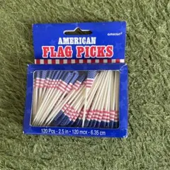 Amscan American Flag Picks 120本入　お弁当ピックのサムネイル