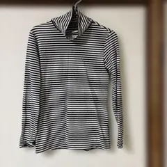 ユニクロ 極暖 ヒートテック エクストラウォーム タートルネック M ボーダー