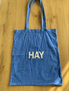 HAY ロゴ入り 青 トートバッグ　エコバッグ