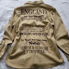 お値下げ☆Nortonノートン☆XL バックプリント ベージュシャツ