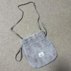 グレー ファー ショルダーバッグ