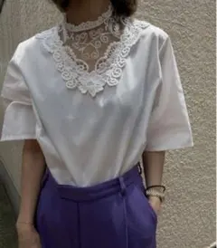 ロキト コード刺繍 Tシャツ ブラウス mame toga murral - メルカリ