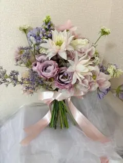 ウェディングブーケ 造花 ピンク ラベンダー ホワイト