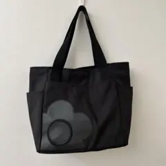 マリークワント　トートバッグ　お花　デイジー　黒　エコバッグ