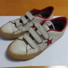 CONVERSE コンバース ワンスター　白×赤　ベルクロ　レザー