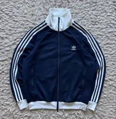 【美品】アディダス ベッケンバウアー トラックジャケット ジャージ 紺白 3XL