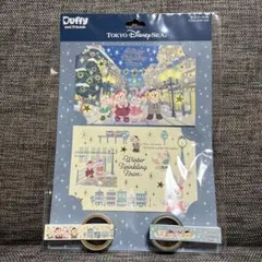 ダッフィー トゥインクリングタウン ポストカード マスキングテープ