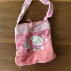 familiar ウサギとクマ刺繍ポシェット