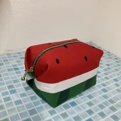 mami⭐︎様専用　スイカ柄　キャラメルポーチ　白地あり　ハンドメイド