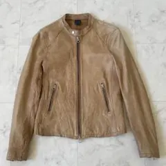 HARE シングルライダース レザージャケット ベージュ M