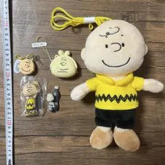 スヌーピー チャーリーブラウン　グッズセット　南京錠、レトロマスコット