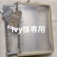 6リングファイル　A5　ジッパー付き　シール帳 ダイソー　2点