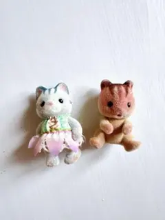 シルバニアファミリー 人形 2人 2匹 まとめ売り