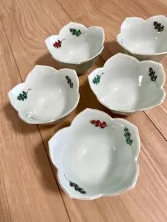 花びら型陶器小鉢　 5個セット