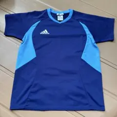 adidas ネイビー/ライトブルー シャツ　150