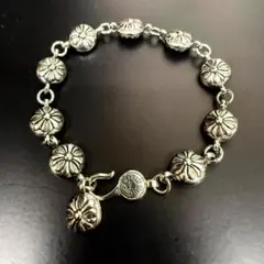 【刻印あり】シルバーブレスレット Y2Kユニセックスオシャレ