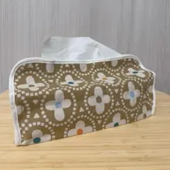 ハンドメイドティッシュカバー【モダン花柄】