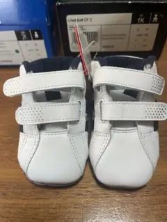 adidas ベビーシューズ 1K ホワイト/ネイビー