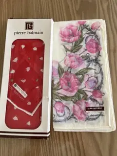 【新品未使用】ハンカチ2点(ピエールバルマン、ランセル)