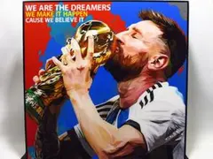 【新品 No 657】 ポップアートパネル リオネル メッシ アルゼンチン優勝