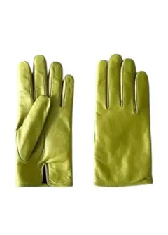 Omar Afridi CURVED GLOVES イエロー レザー 手袋 OMAR AFRIDI / CURVED GLOVES -ACID GREEN | LIVING