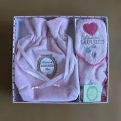 未使用　ラデュレ　巾着とタオルハンカチセット　ピンク