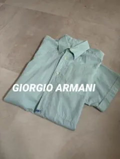 GIORGIO ARMANI アルマーニ 半袖シャツ エメラルドグリーンのサムネイル