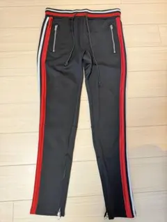 mnml ミニマル トラックパンツ L サイドライン ジップ ブラック