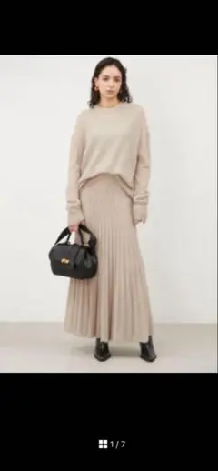 【新品】ミラオーウェン モヘアニット ワンピース セットアップ 0 ベージュ