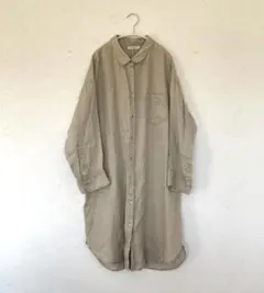 ミラオーウェン　リネン シャツ　チュニック ベージュ