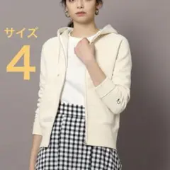ドレステリア 吊裏毛ジップアップパーカー 4 アイボリー 希少サイズのサムネイル