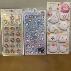 シマエナガ　ボンボンドロップシール　大福エナガ