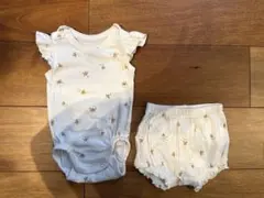 H&M オーガニックコットン 花柄ロンパース