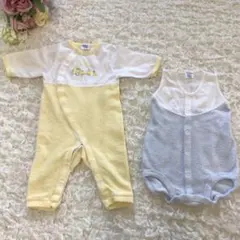 ファミリア　カバーオール（50〜65)、ロンパース(60〜75) 2枚