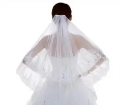 美品　2層ウェディングベール