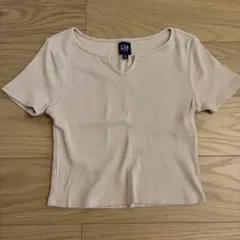 GAP リブ 半袖 Tシャツ ベージュのサムネイル