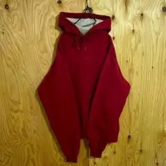 チャンピオン 無地 ロゴ レッド パーカー フーディ USA古着 90s メンズ