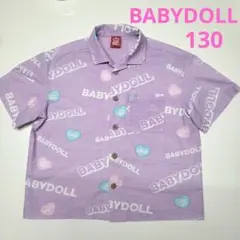 ベビードール　半袖シャツ　キッズ　ラベンダー　男児　女児