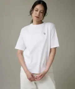 イッツインターナショナル ロゴ刺繍オーバーサイズTシャツ 白ホワイトのサムネイル