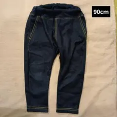 デニム風パンツ　裏起毛　 90cm