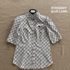 fg21 BURBERRY バーバリー 長袖 シャツ 白 リボン ノバチェック - メルカリ