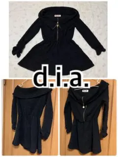 【送料込み】d.i.a. オフショルダー　黒　トップス　チュニック　F 値下げ！のサムネイル