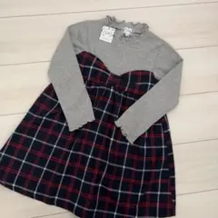 新品 マザウェイズ motherways 長袖 ワンピース 110cm チェック