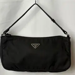PRADAリナイロン ミニハンドバッグアクセサリーポーチブラック定番