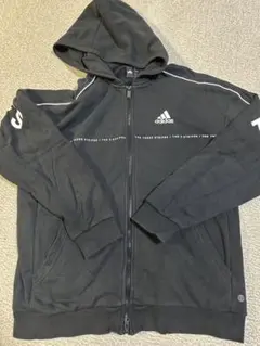 adidas ジップアップパーカー ブラック