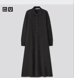 ユニクロUNIQLO Uメリノブレンド ポロワンピースM