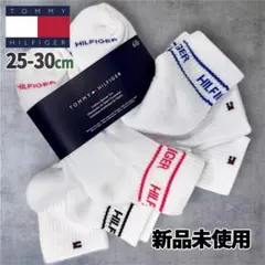 【新品】トミーヒルフィガー ソックス 白 6足セット クォーター 25-30cmのサムネイル