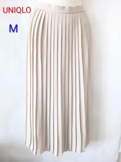 UNIQLO M シフォン風プリーツスカートライトベージュ
