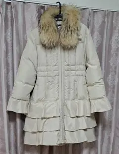 お値下げ❗ポールスチュアート セーブルファー付き中綿入りロングコート 憧れロシアンセーブルPAUL STUART ポールスチュアート中綿入ロング