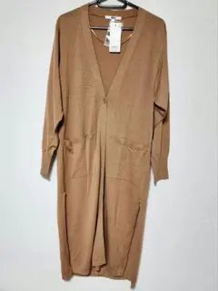 ユニクロ　UVカットスリット ロングカーディガン(長袖)　ベージュ　S